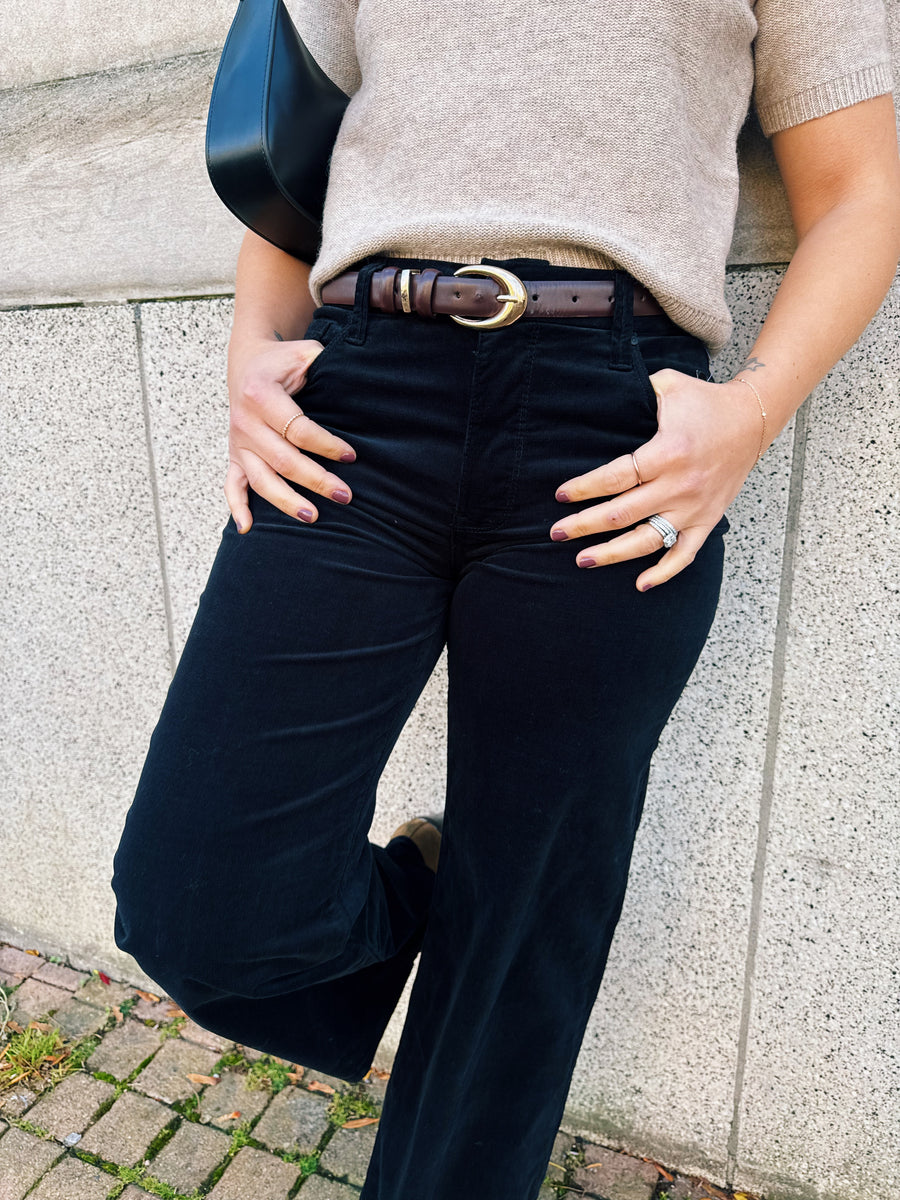 Meg High Rise Wide Leg: Black