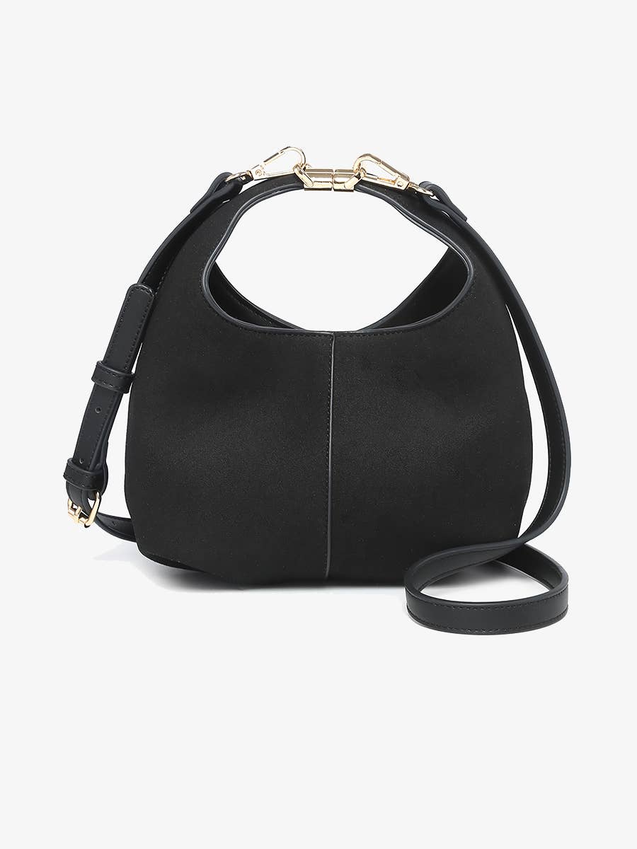 Elena Convertible Suede Crossbody Bag