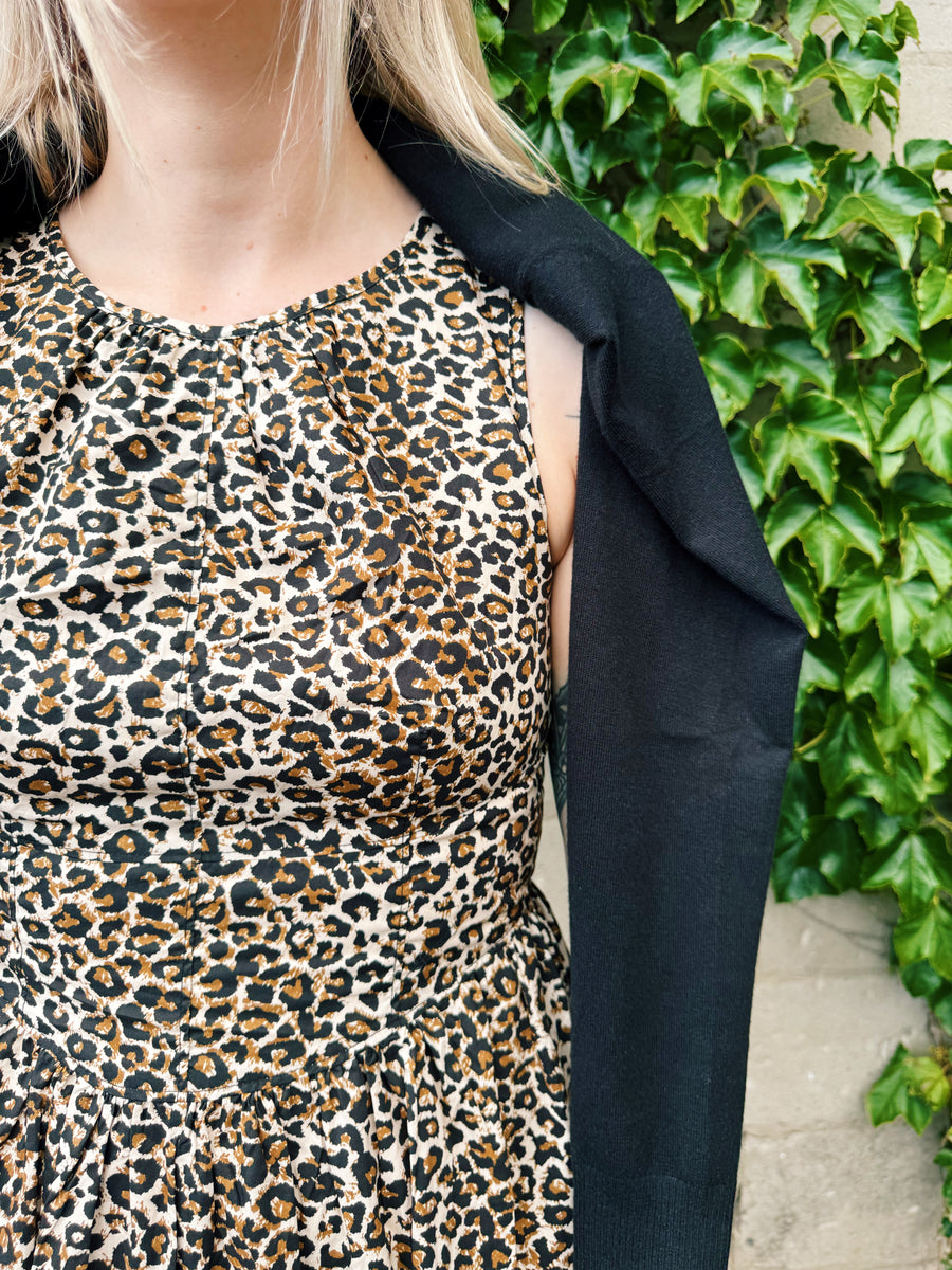Maya Leopard Midi Dress