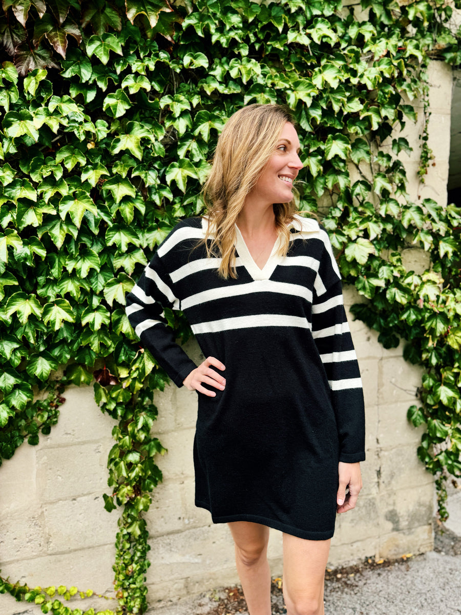 Polo Striped Sweater Dress