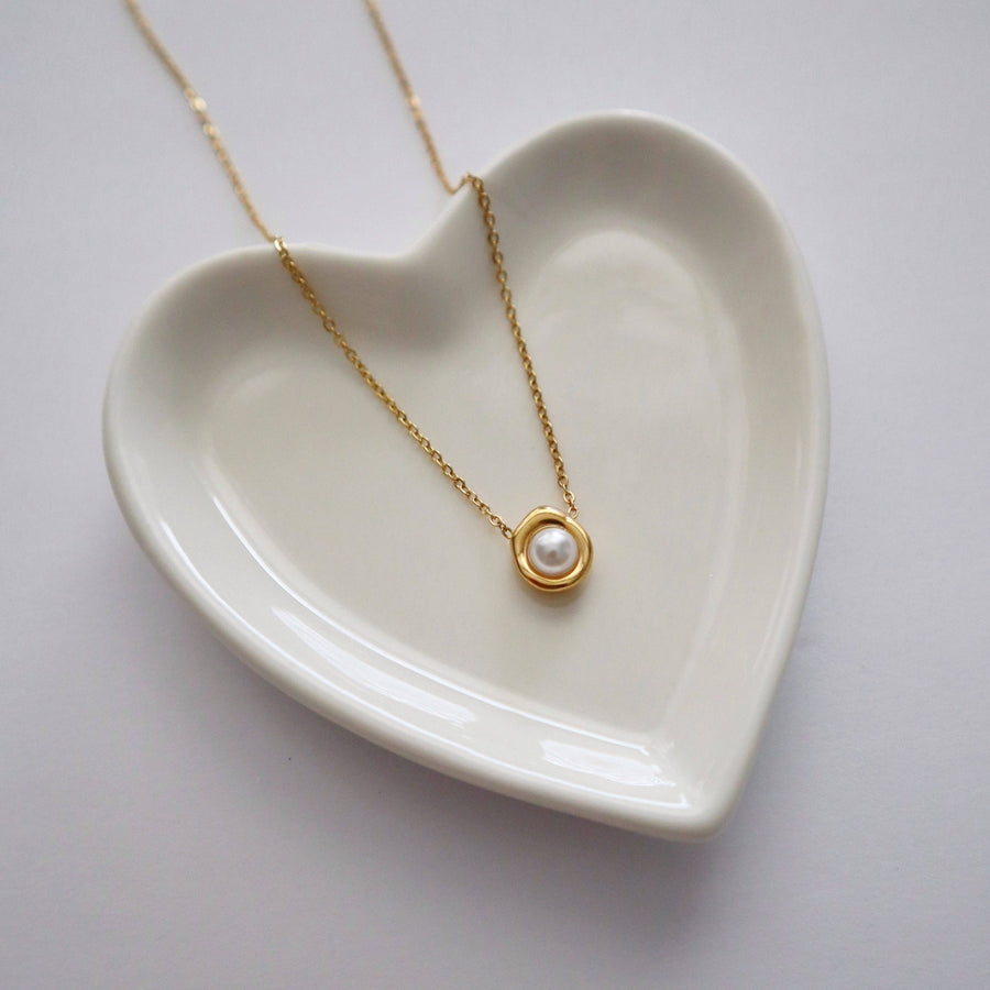 Margaret Pearl Necklace | Dainty Everyday Gold Necklace