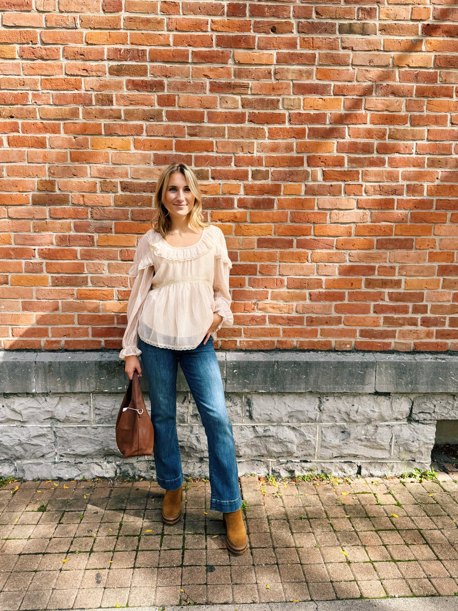 Ruffle Crinkle Blouse