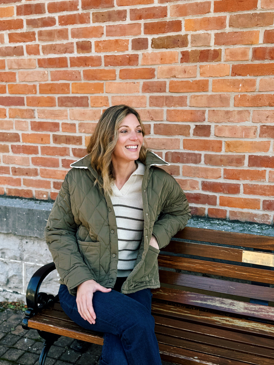 Scallop Quilted Coat