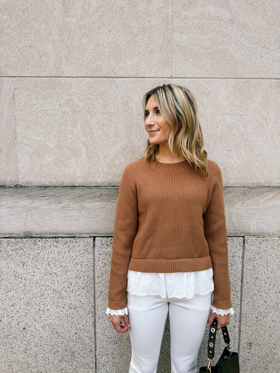 Lia Lace Trim Sweater