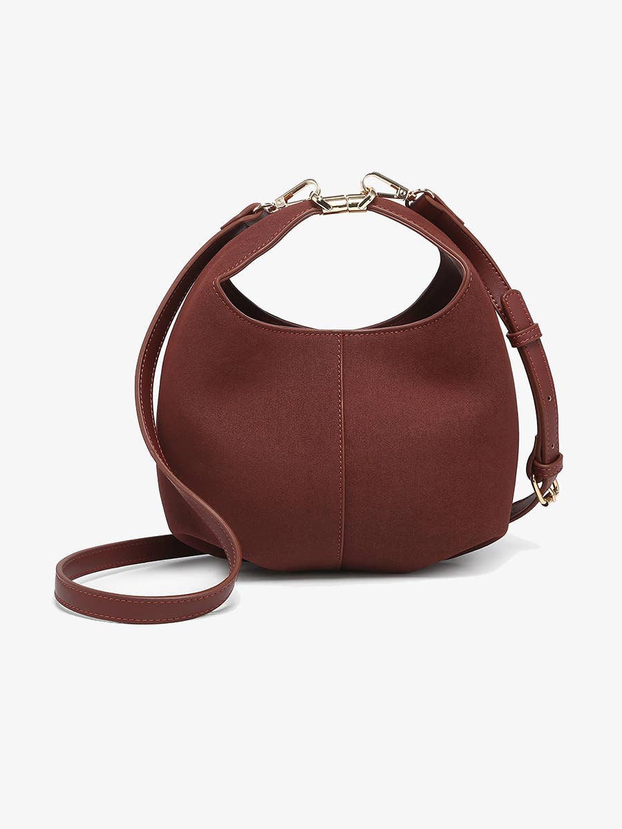 Elena Convertible Suede Crossbody Bag