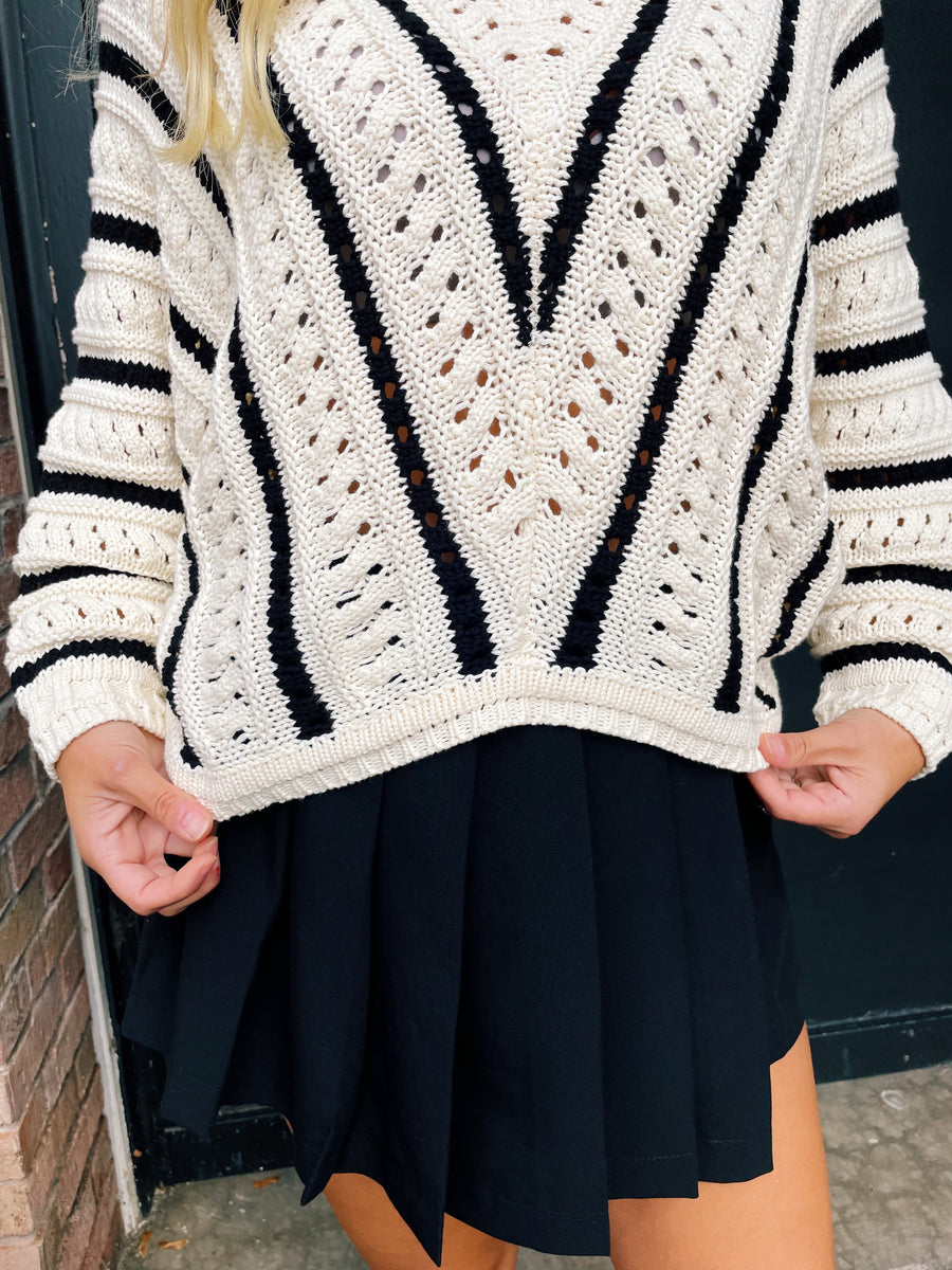 Brooke Chevron Stripe Sweater