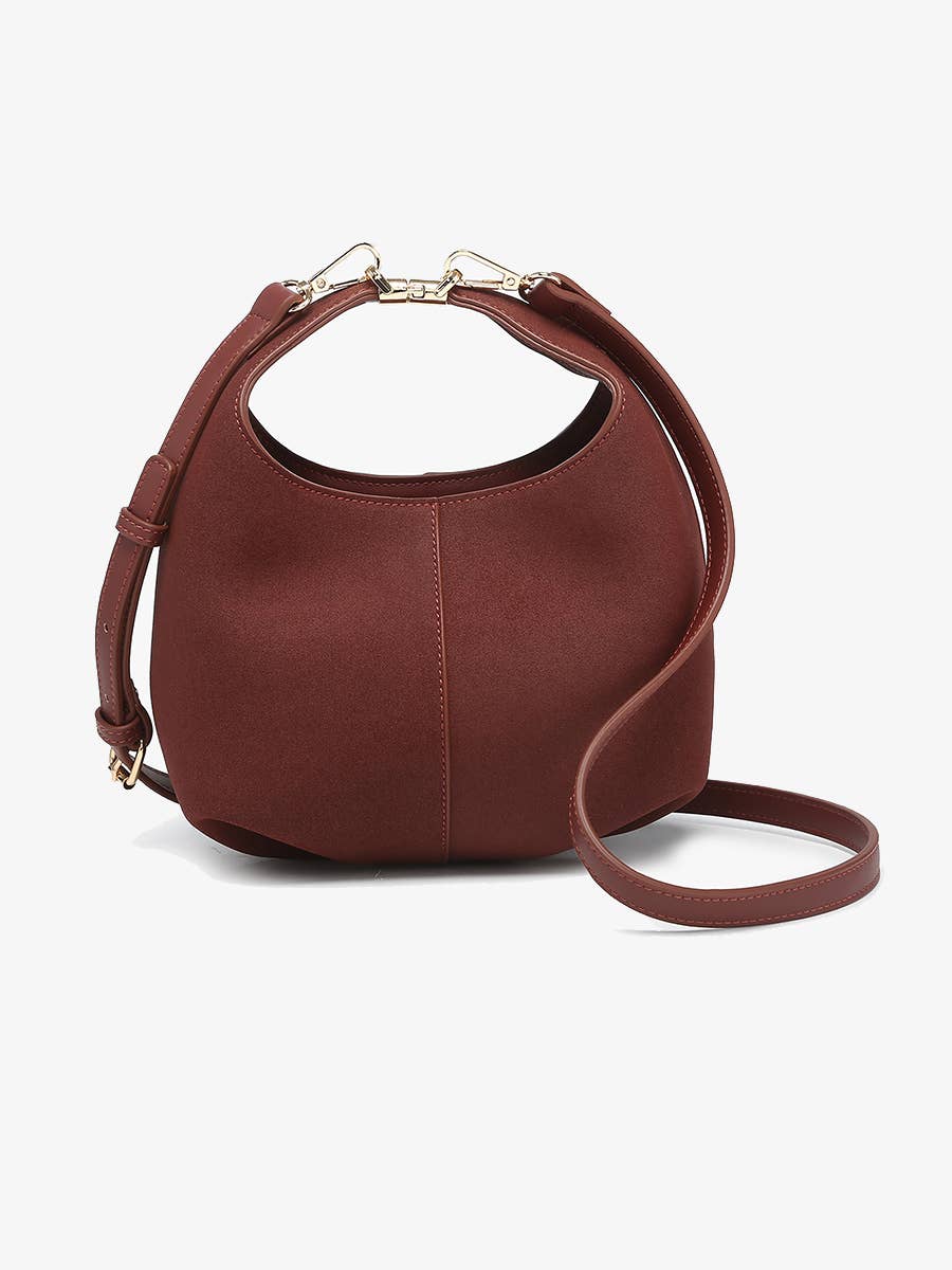 Elena Convertible Suede Crossbody Bag