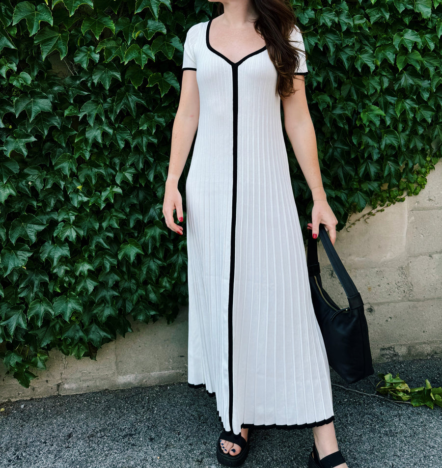 On Trend Pleated Maxi Dress