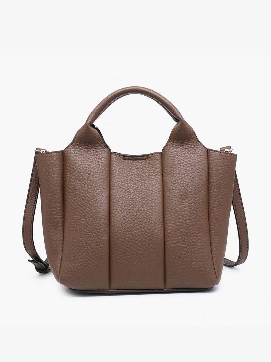 Maddox Paneled Satchel w/ Long Strap