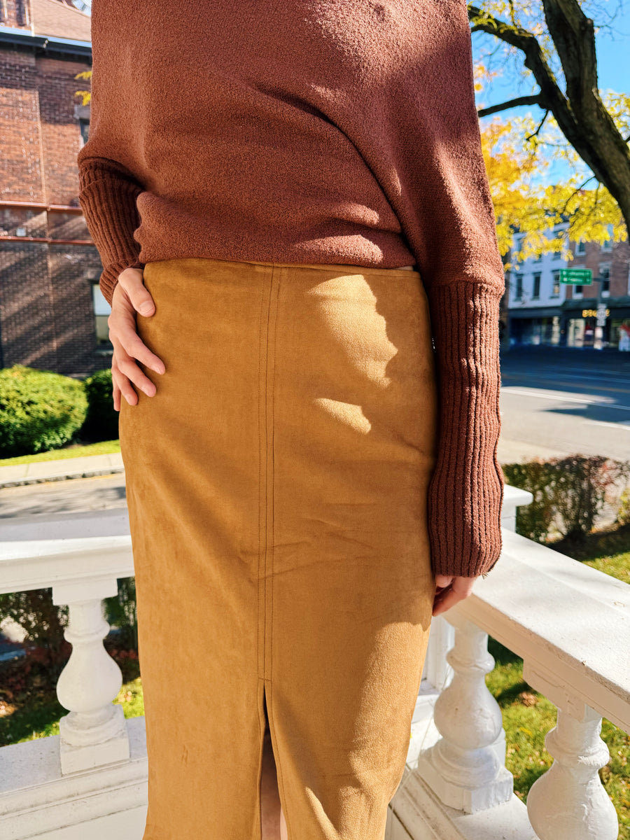 Blake Suede Midi Skirt
