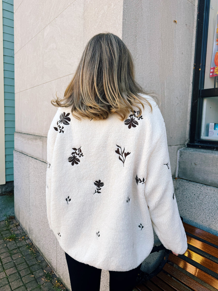 Floral Half-Snap Pullover