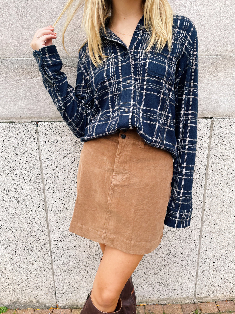 Stretch Cord Mini Skirt