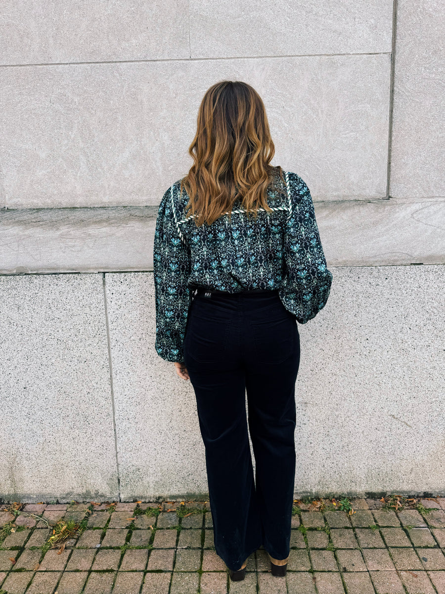 Meg High Rise Wide Leg: Black