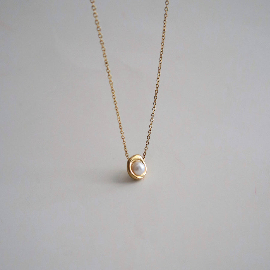 Margaret Pearl Necklace | Dainty Everyday Gold Necklace