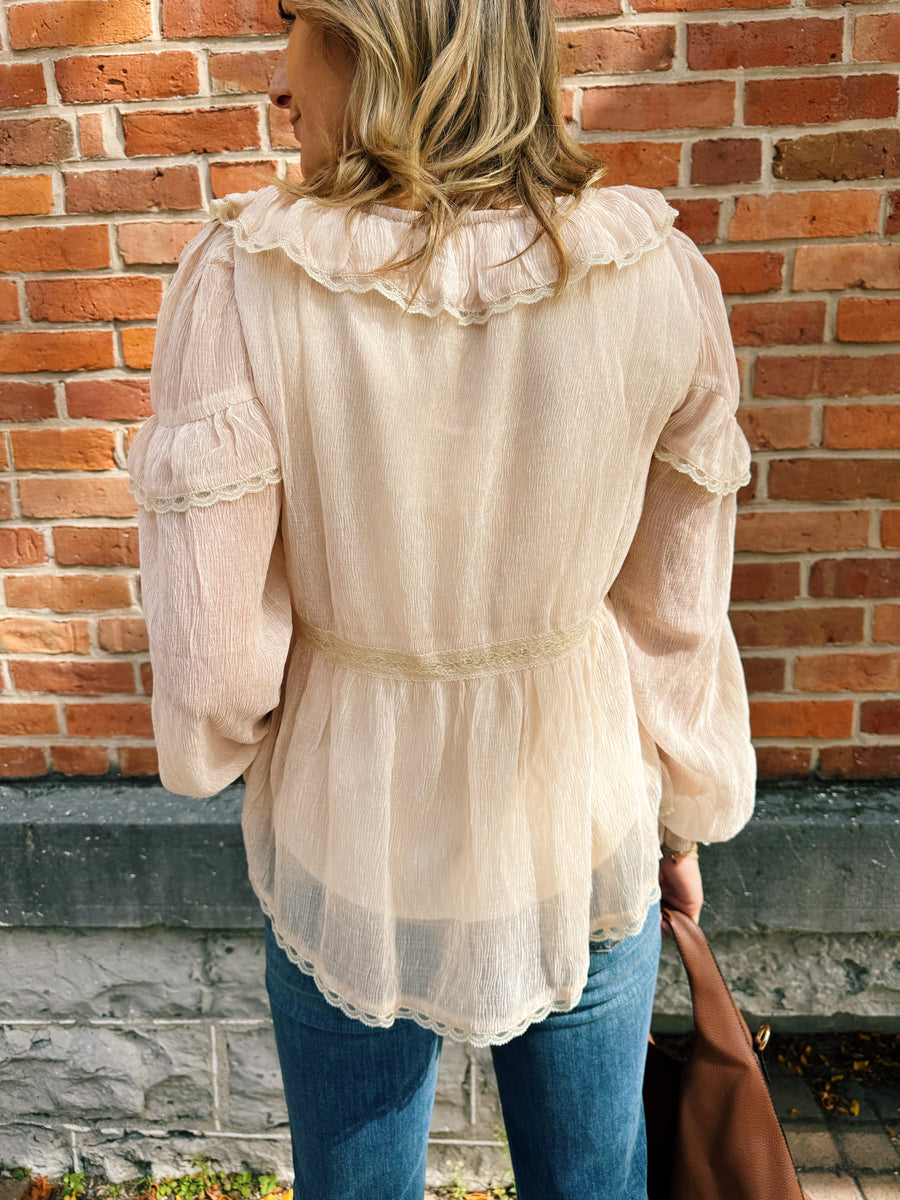 Ruffle Crinkle Blouse