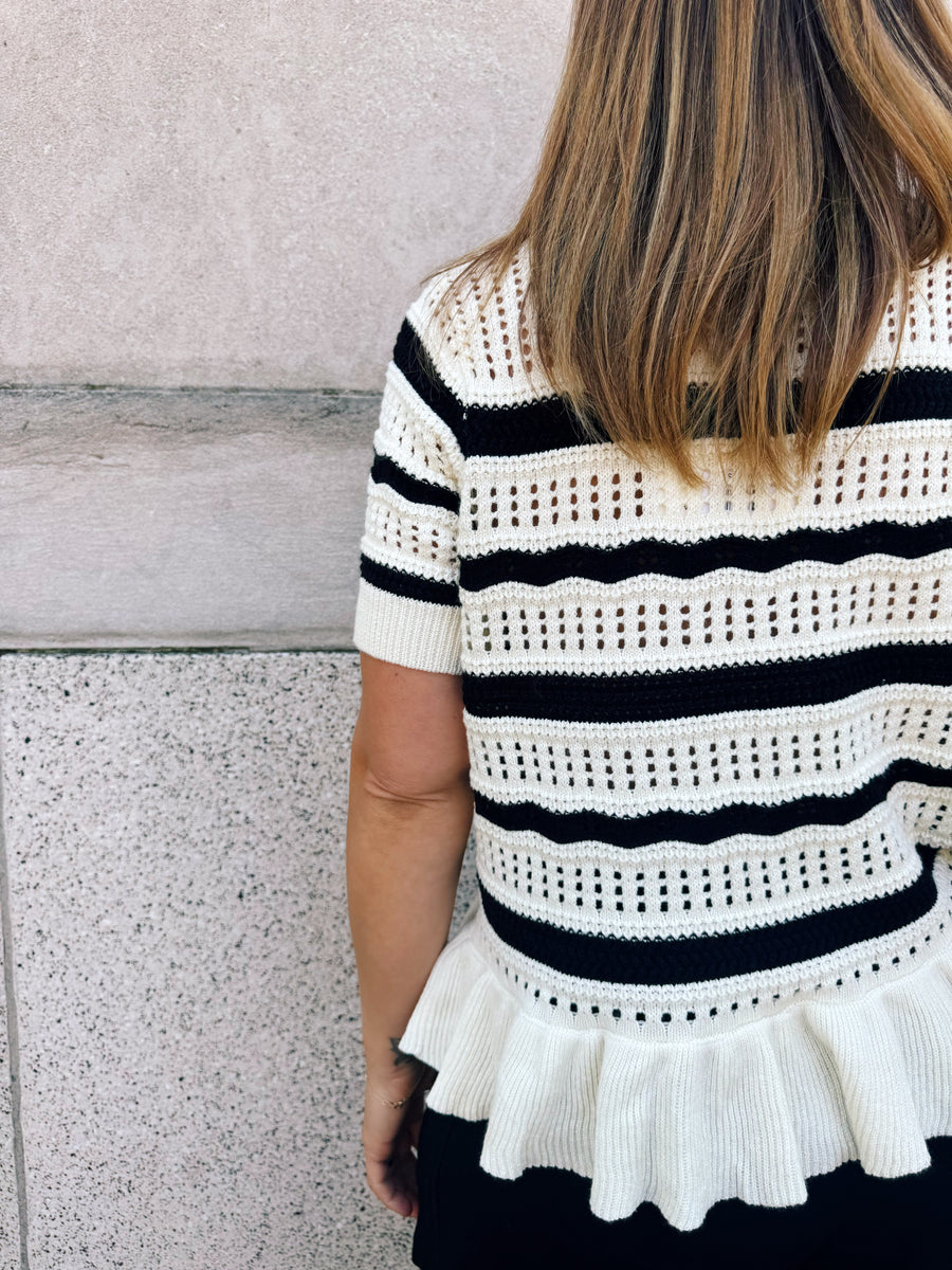 Krista Ruffle Hem Sweater
