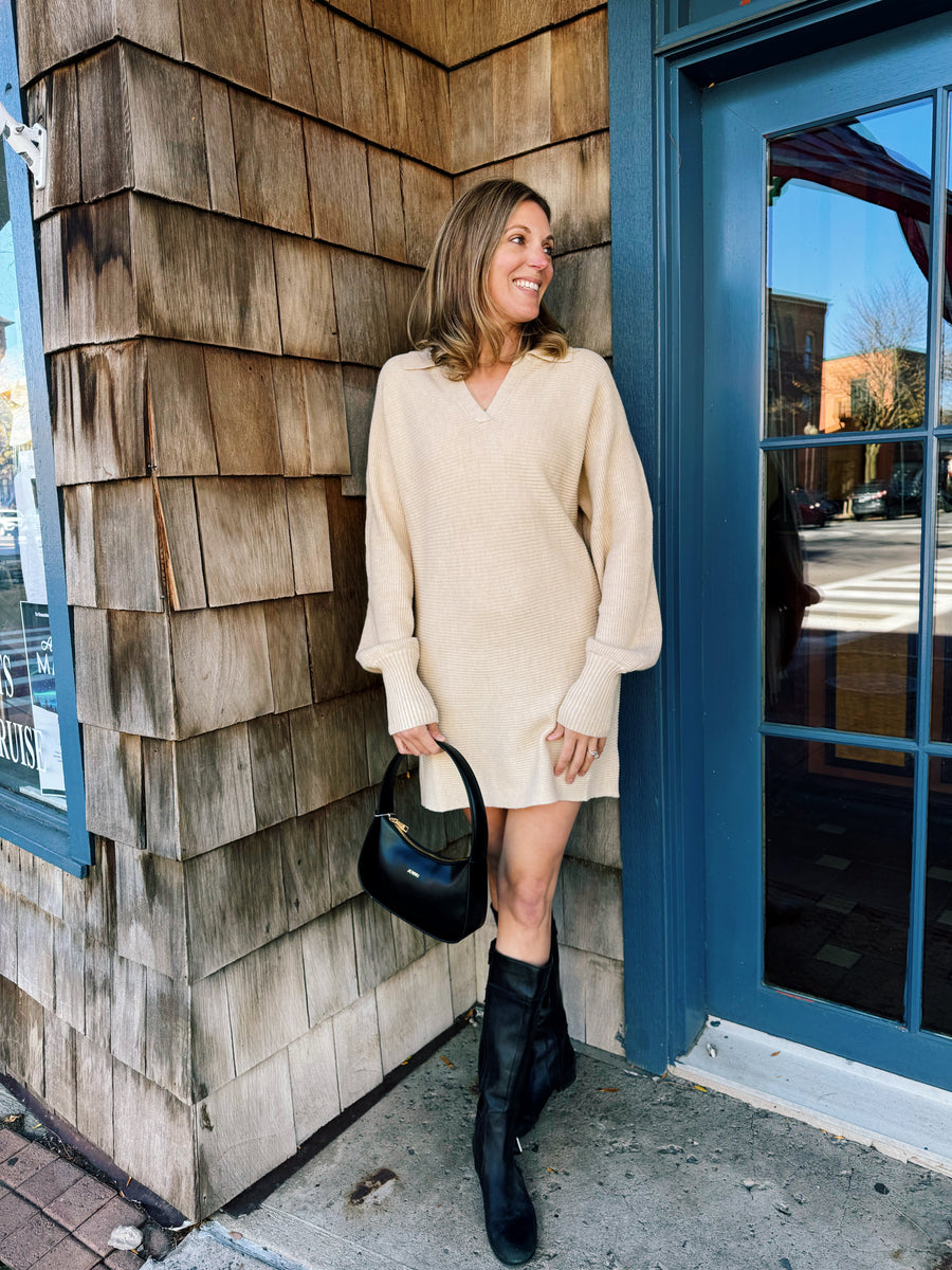 Tatum Collared Sweater Dress