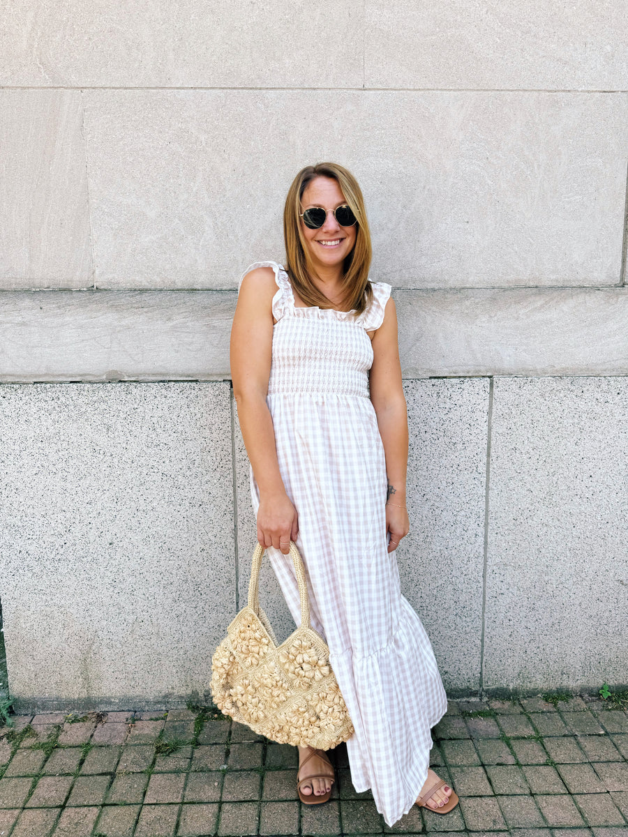 Checkered Strappy Dress