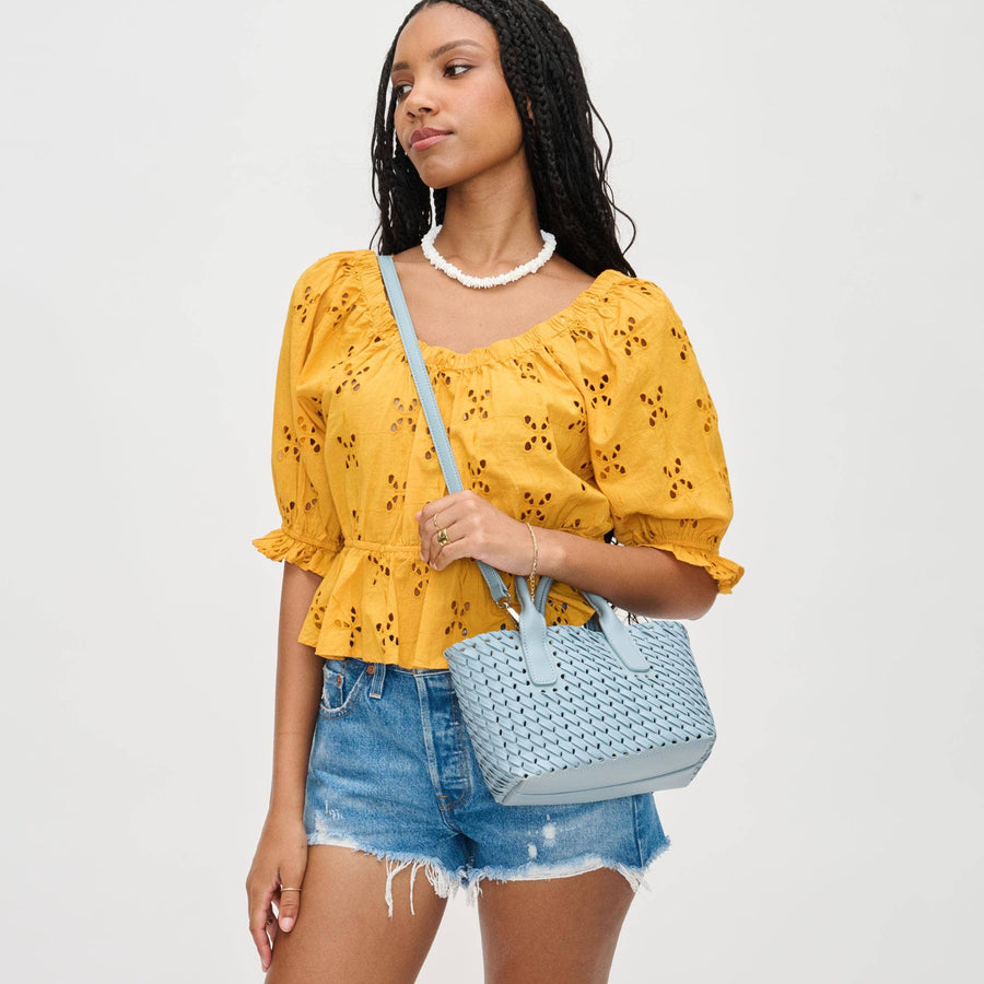 Paisley Woven Crossbody Tote