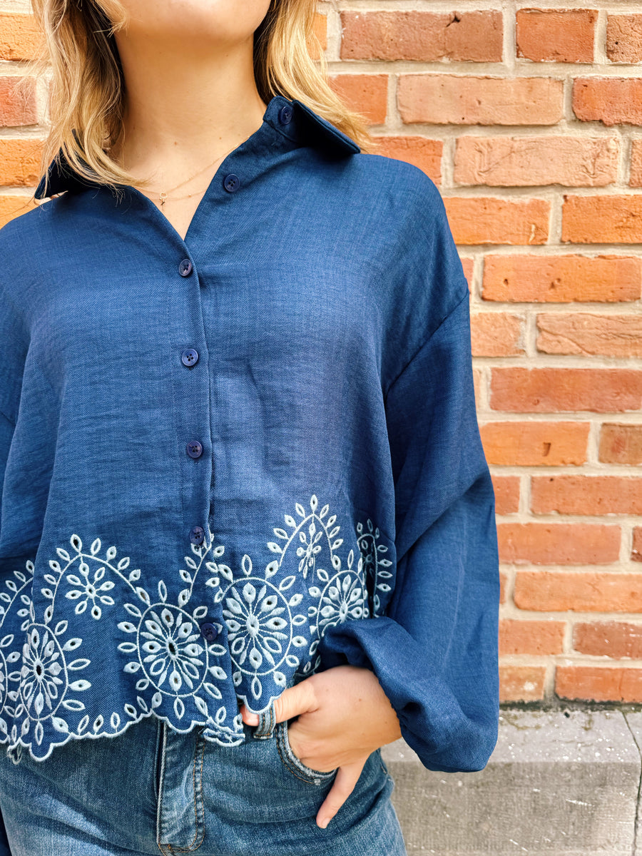 Diedre Denim Top