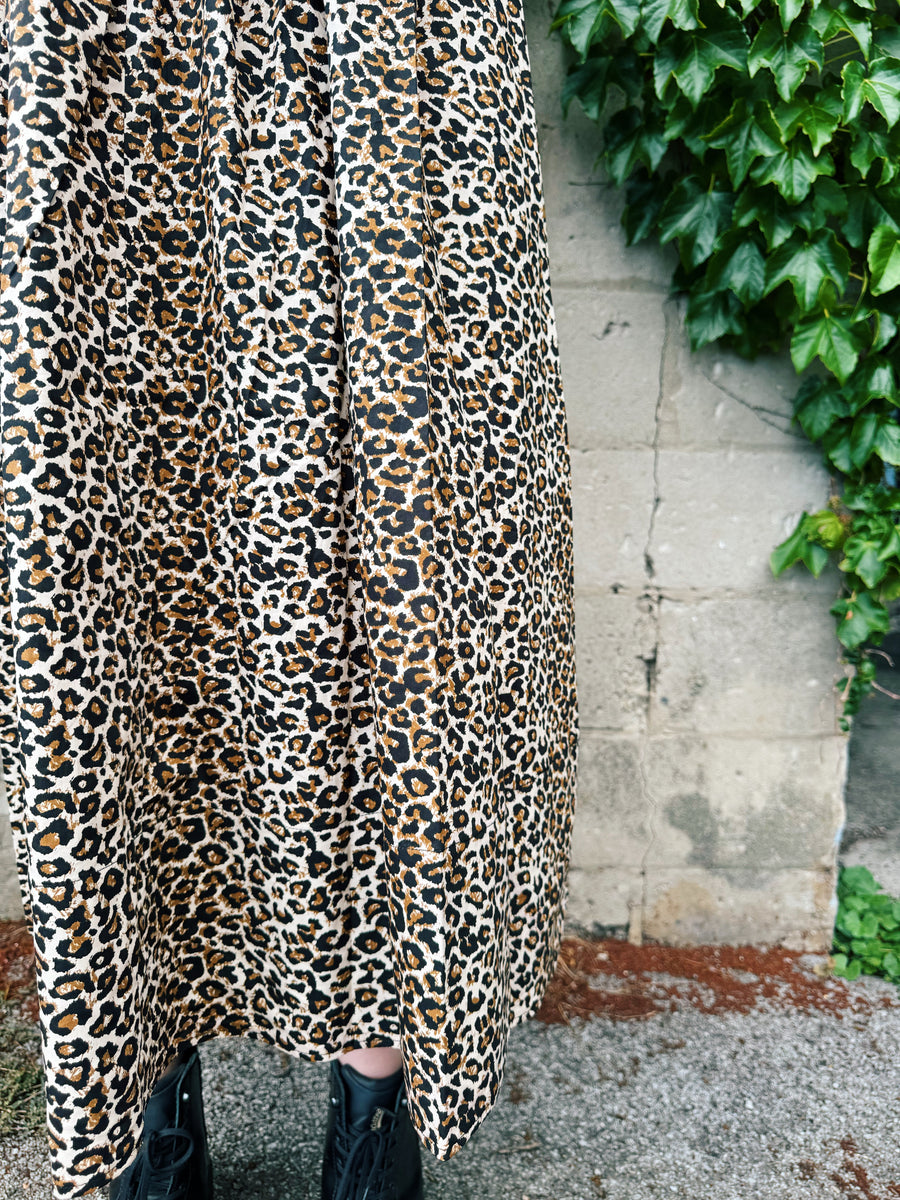 Maya Leopard Midi Dress