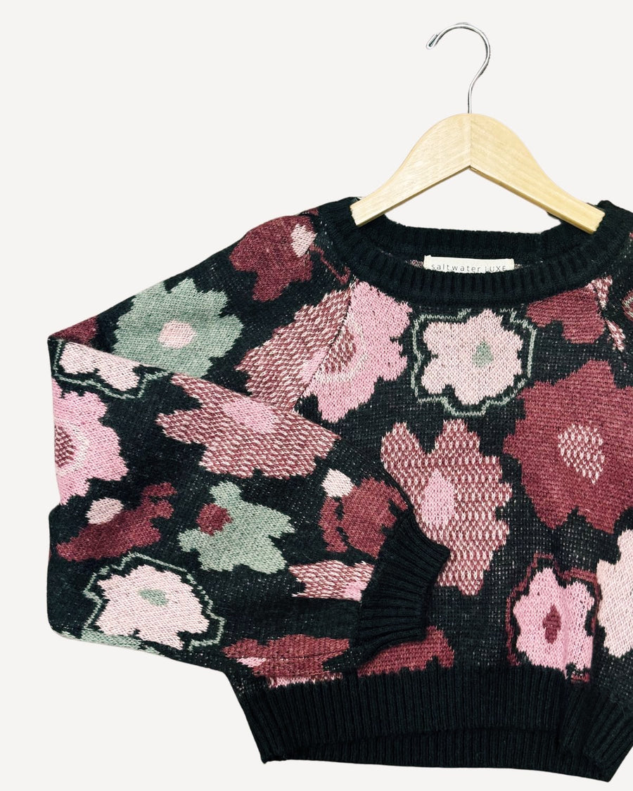 Noble Sweater: Deep Floral