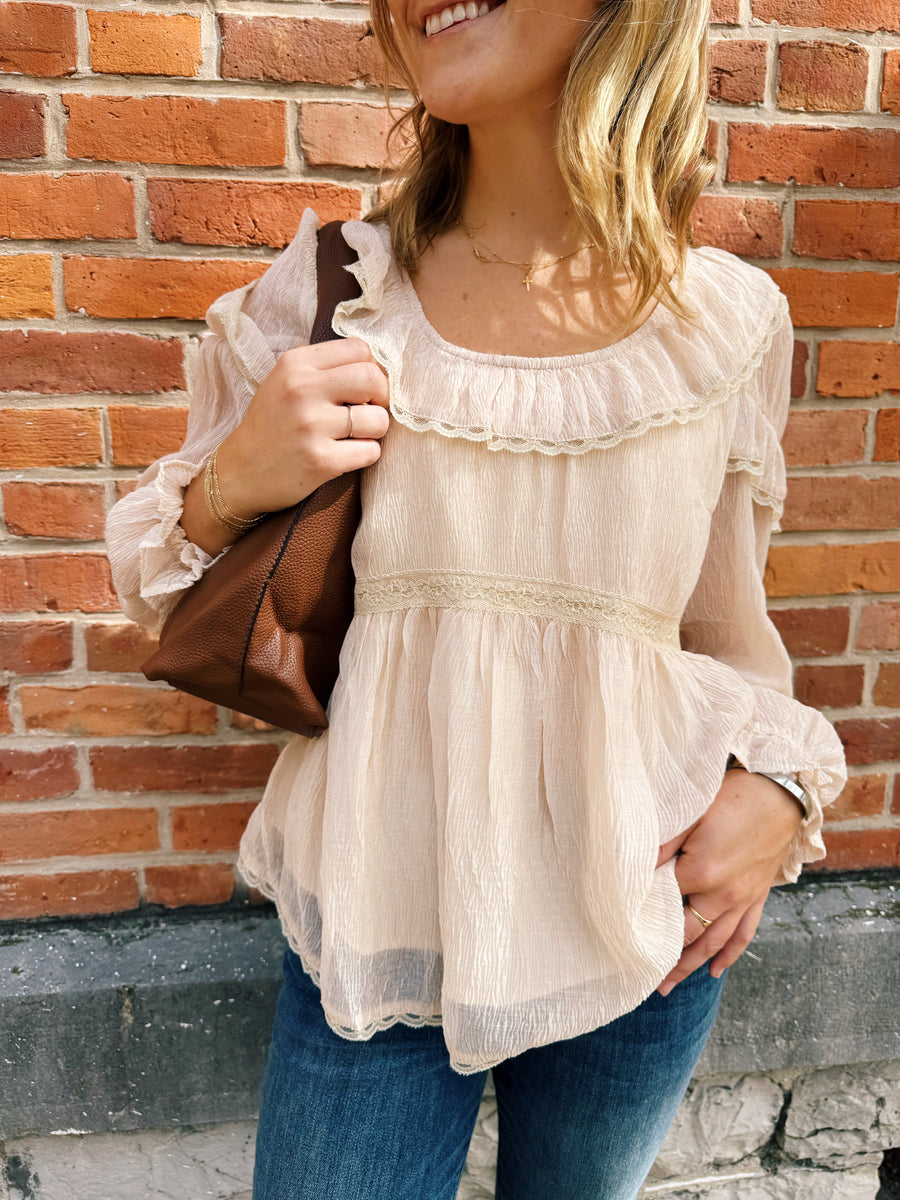 Ruffle Crinkle Blouse