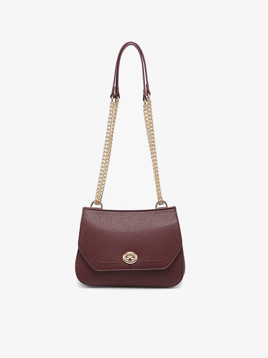 Lottie Twist Lock Crossbody Bag w/ Chain Strap