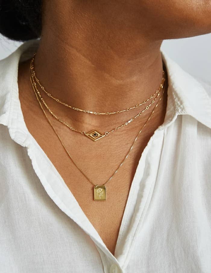 Gold Diamond Medallion Necklace
