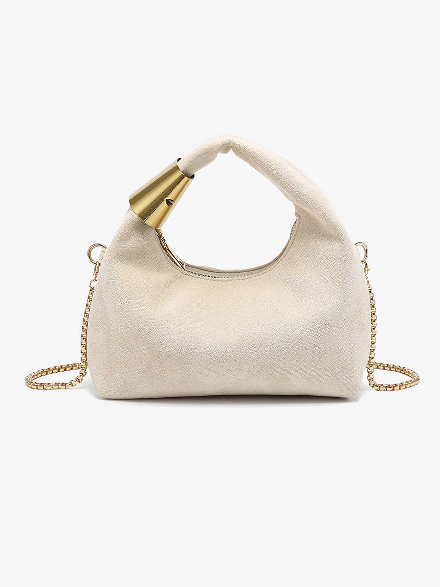 London Soft Suede Top Handle Crossbody Bag