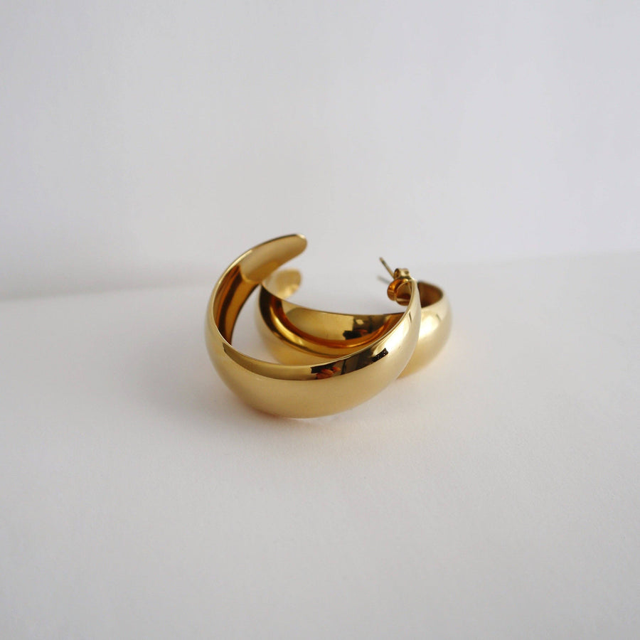 Gabi Hoops | Large Chunky Mirror Hoops
