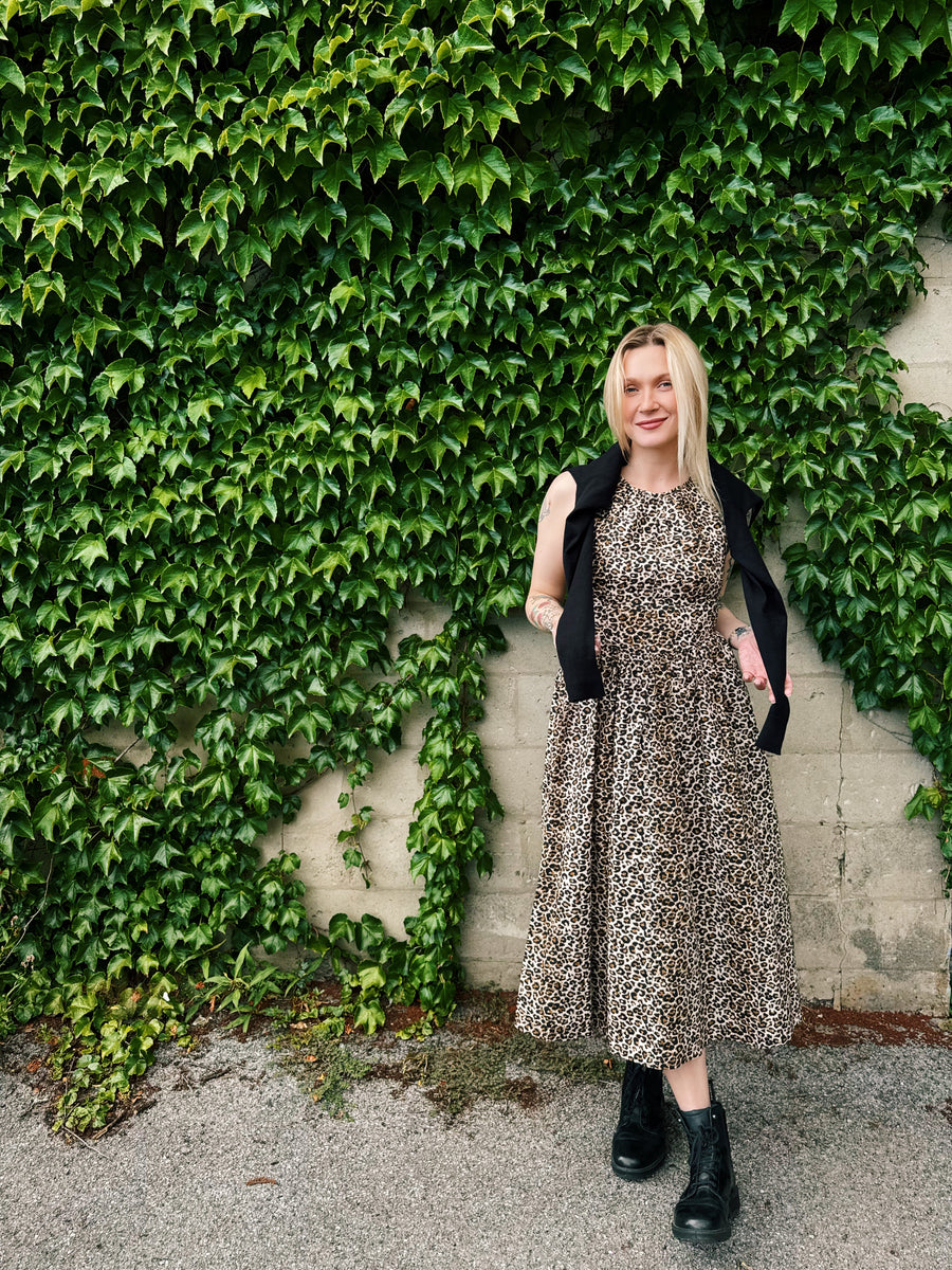 Maya Leopard Midi Dress