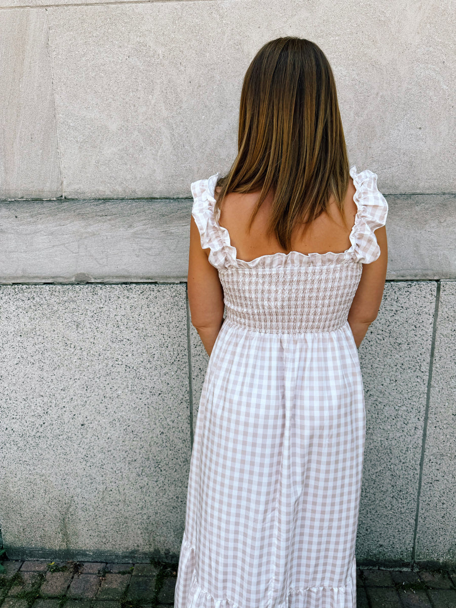 Checkered Strappy Dress