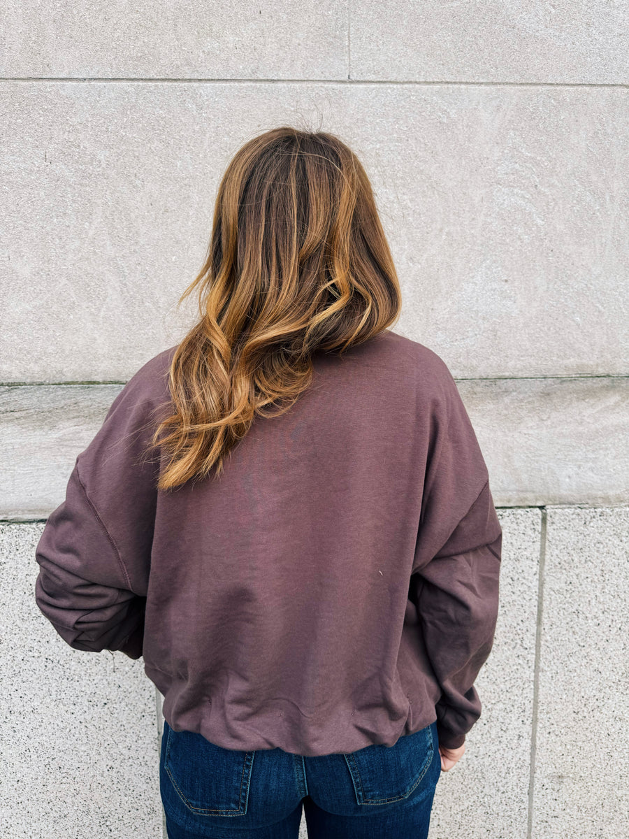 Bubble Hem French Terry Top