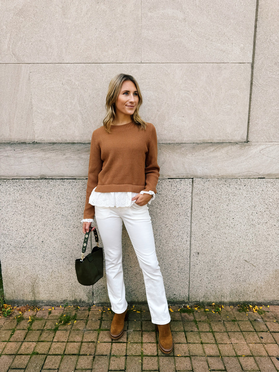 Lia Lace Trim Sweater