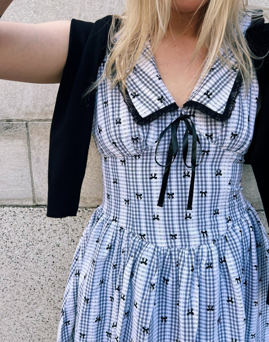 Arbor Checkered Midi Dress