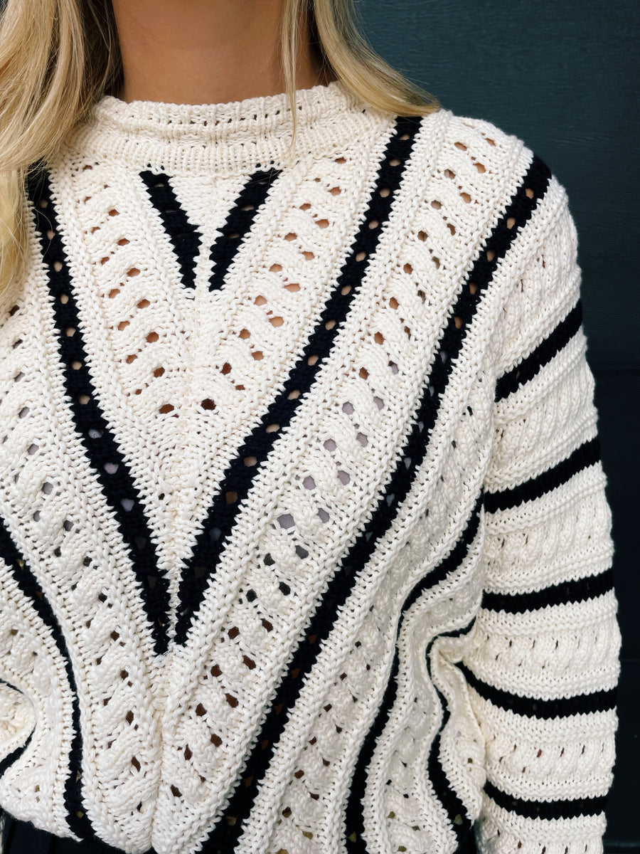 Brooke Chevron Stripe Sweater