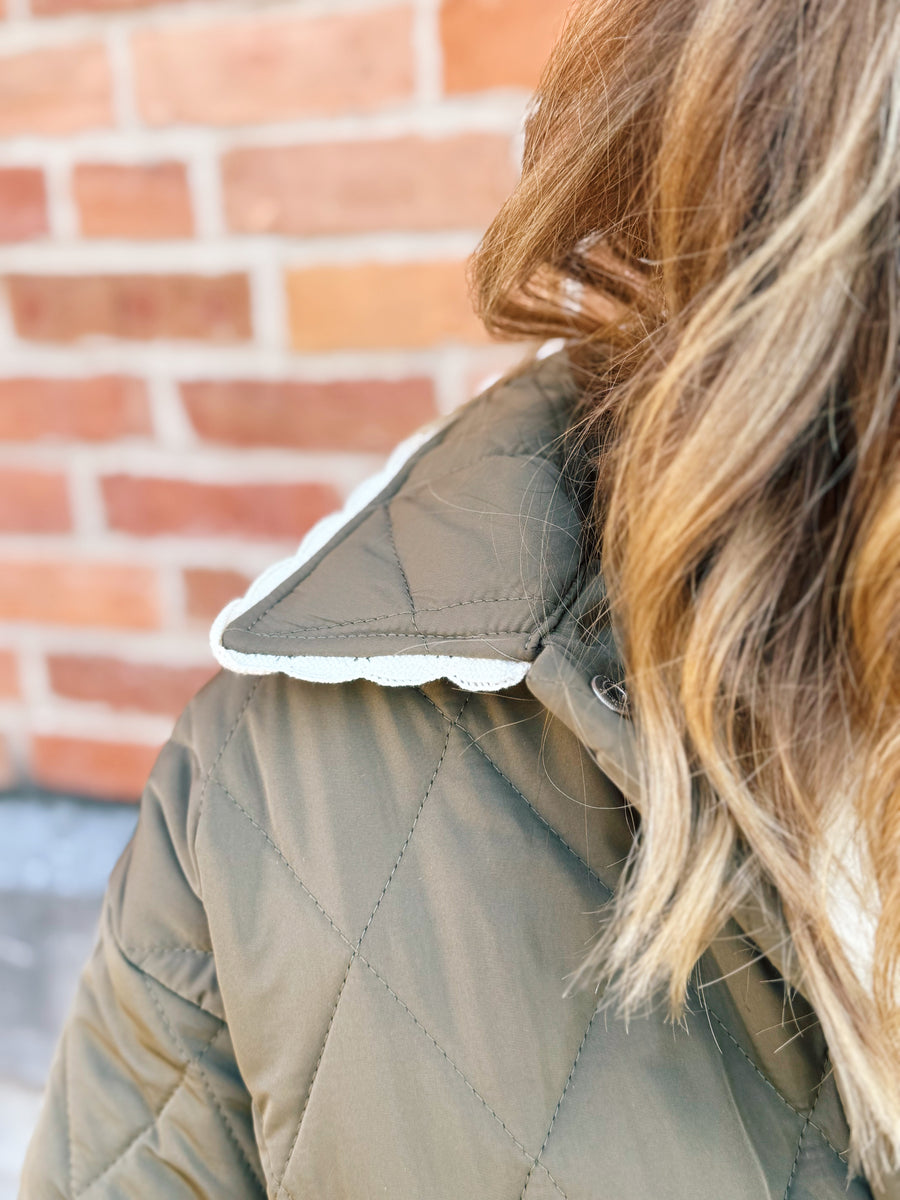 Scallop Quilted Coat