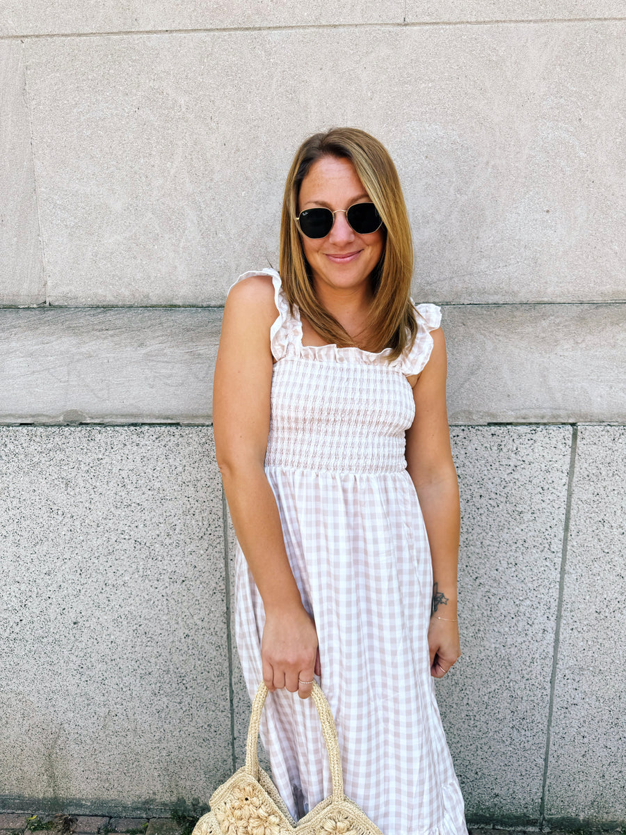 Checkered Strappy Dress