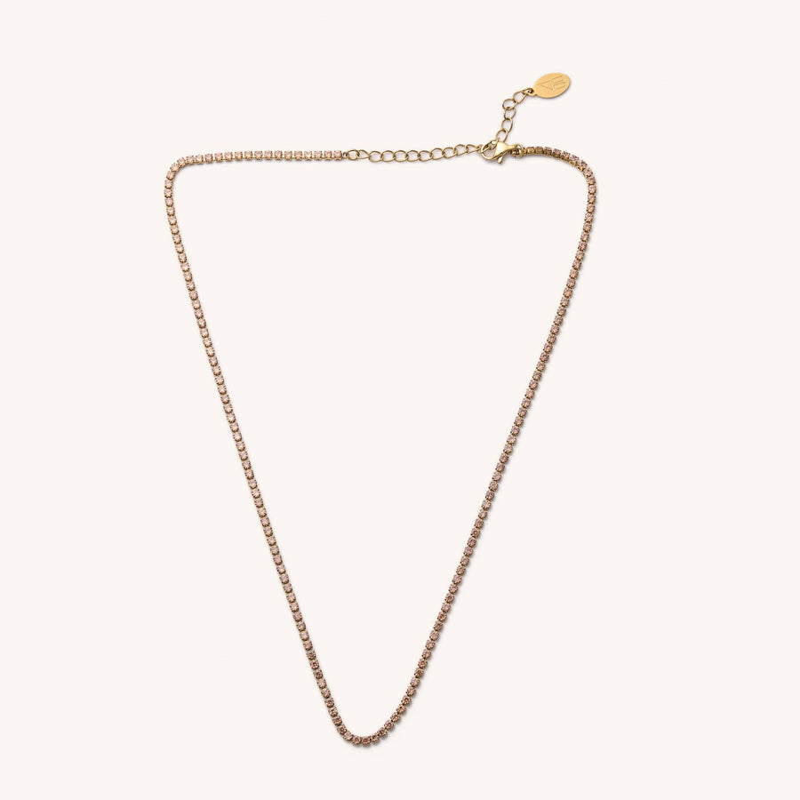 Mocha Micro Tennis Necklace