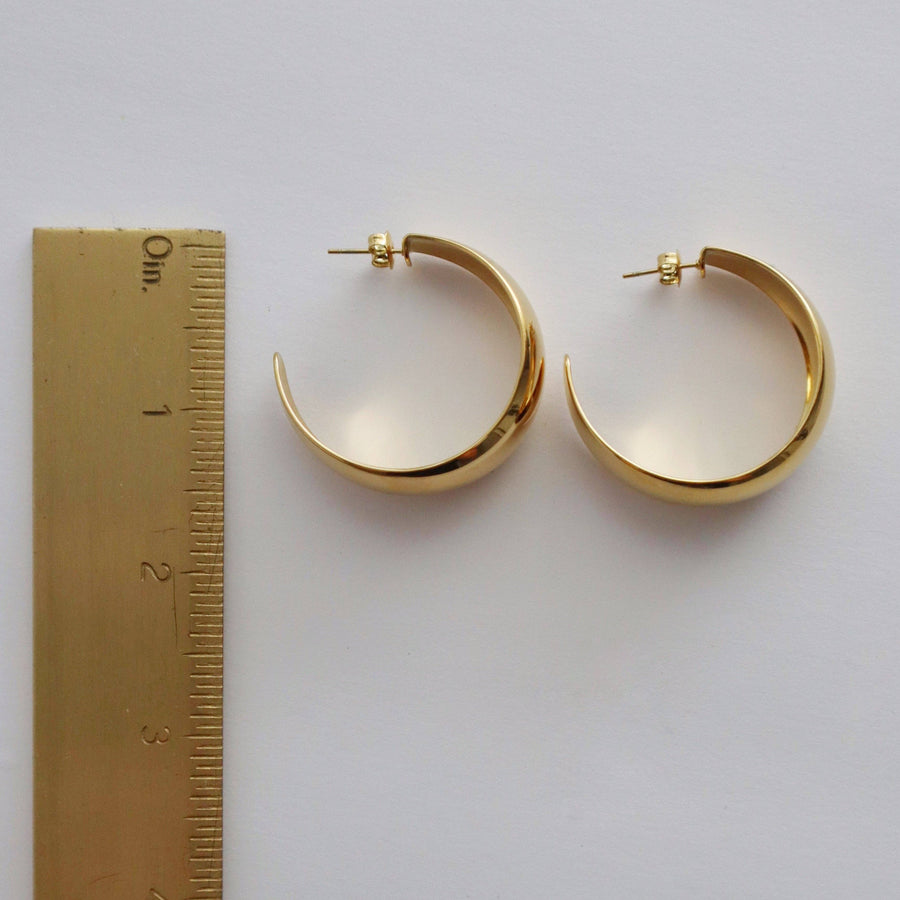 Gabi Hoops | Large Chunky Mirror Hoops