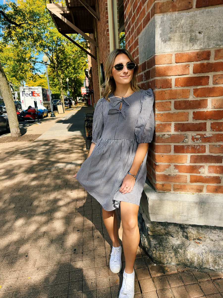 Falling For Gingham Dress