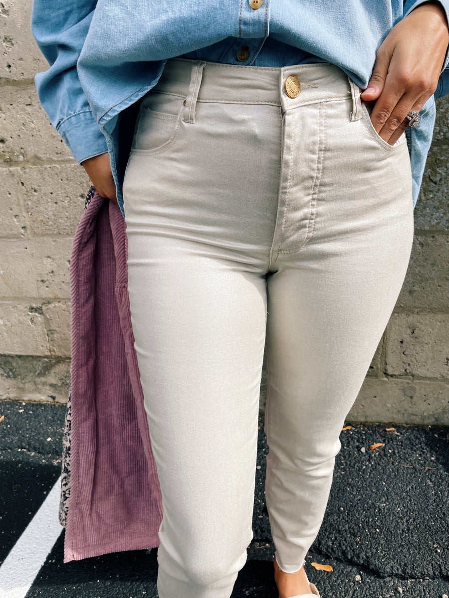 Charlize Coated High Rise Skinny Pant