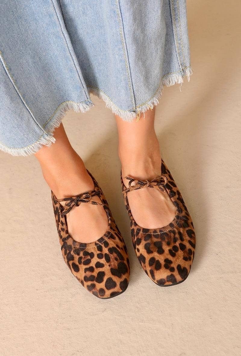 ANIMAL PRINT FLAT BALLERINAS