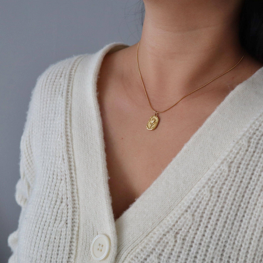 Tulip Necklace | Flower Pendant Necklace
