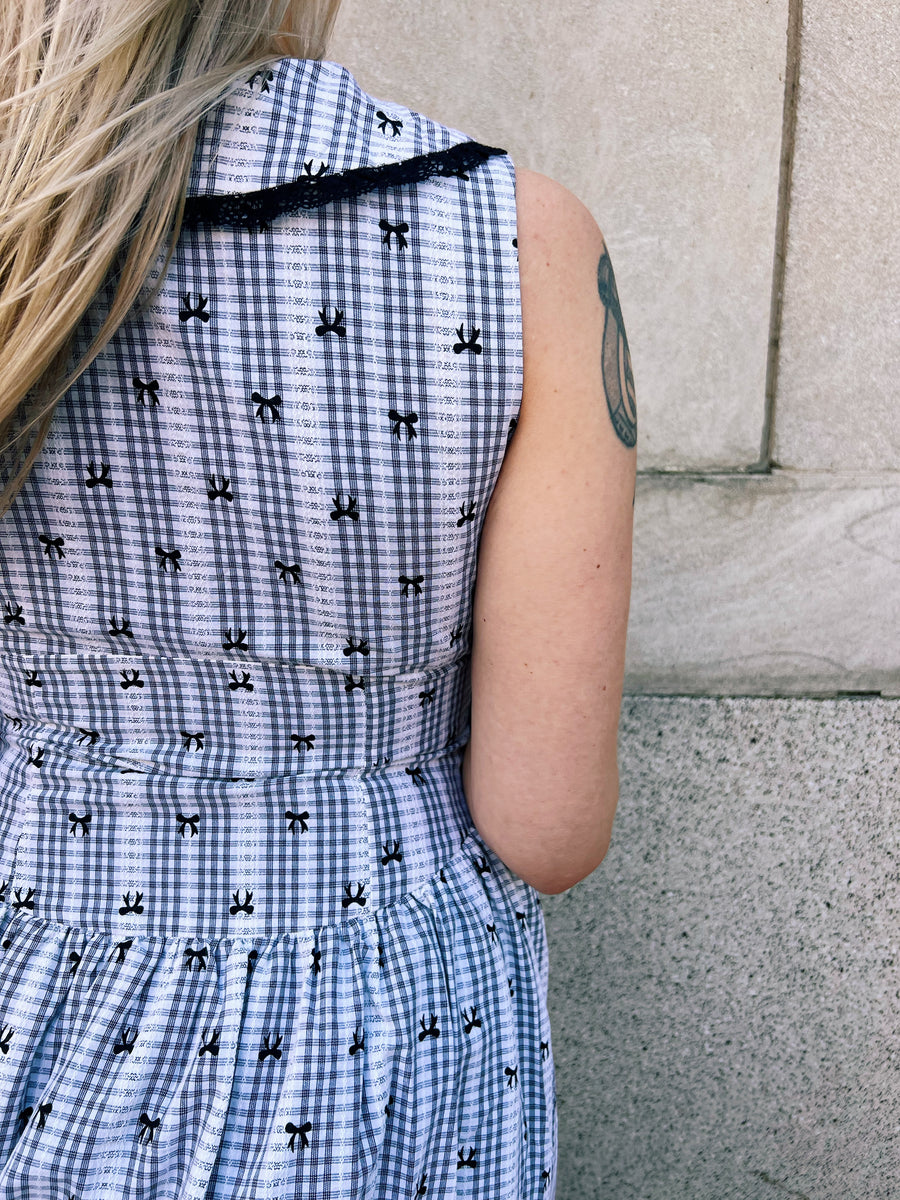 Arbor Checkered Midi Dress