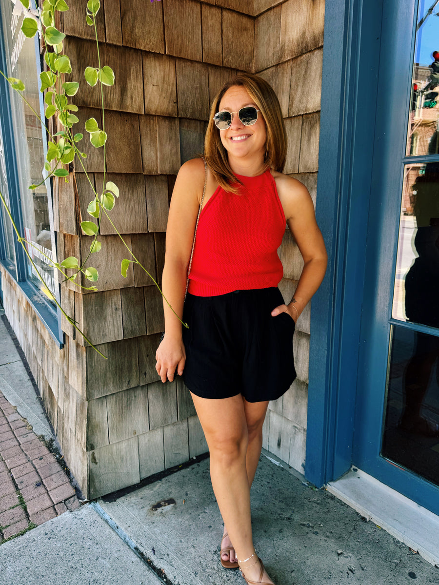 Pleated Bermuda Shorts