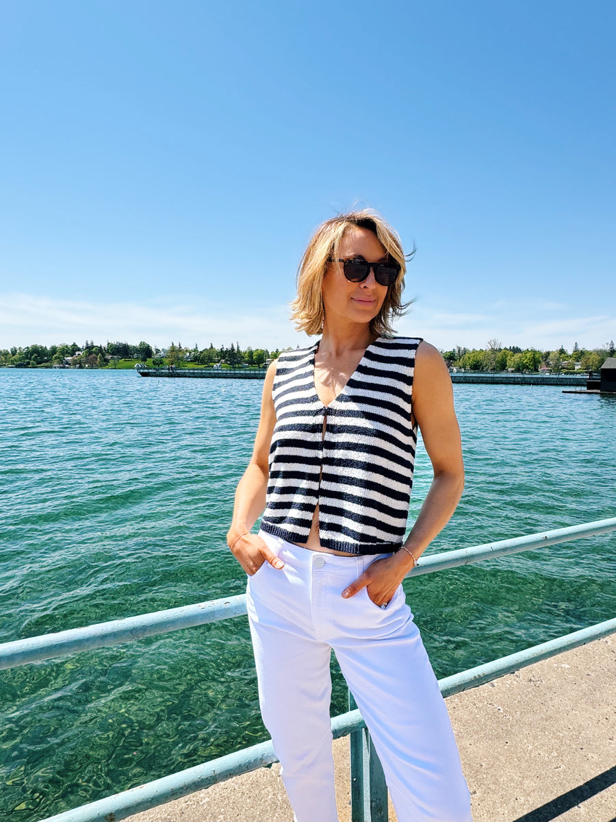 Nina Striped Vest