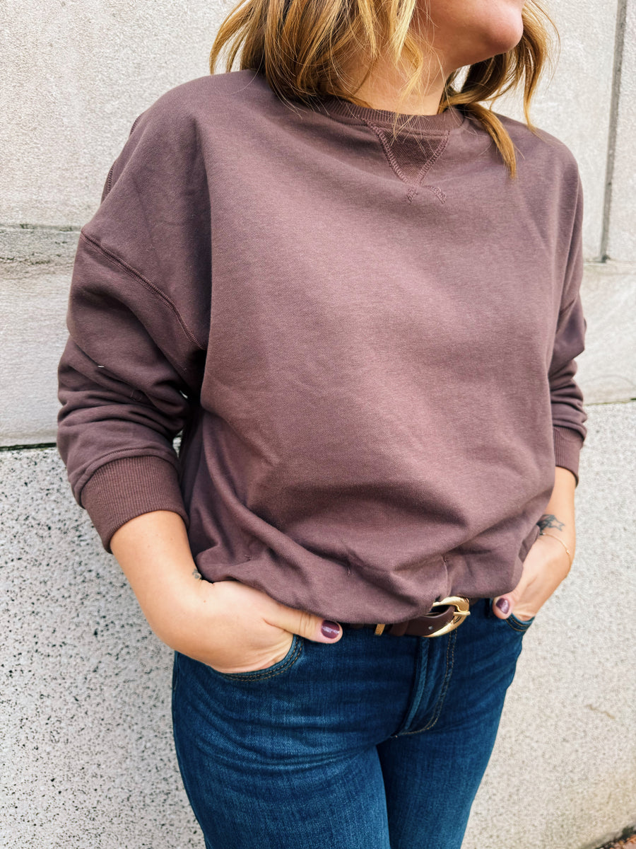 Bubble Hem French Terry Top