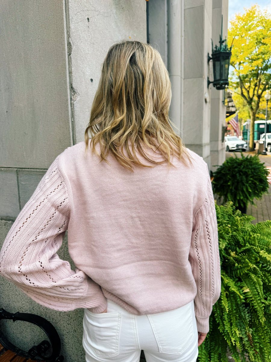 Floral Puff Sleeve Sweater